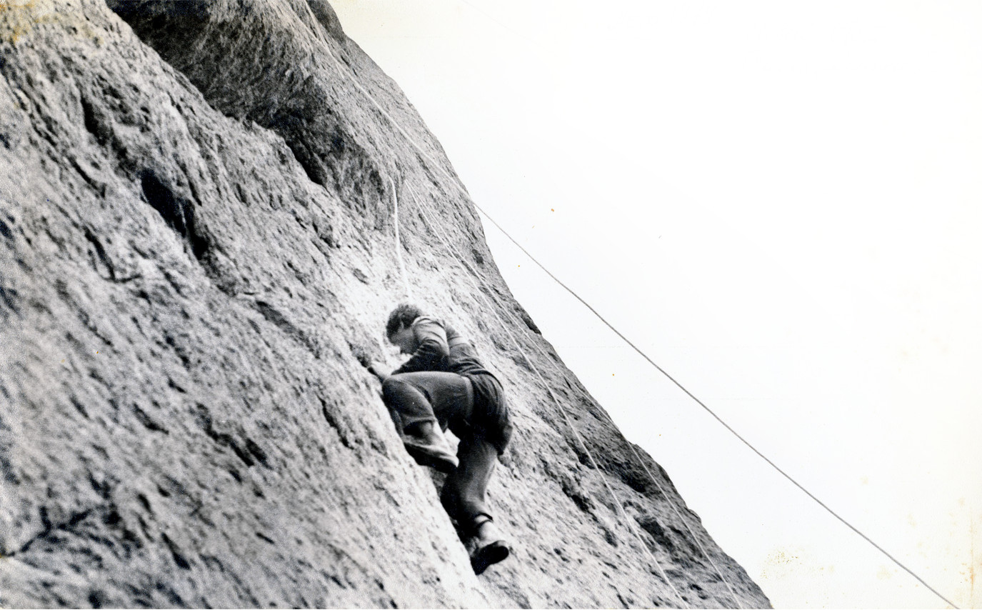 The Author Climbing